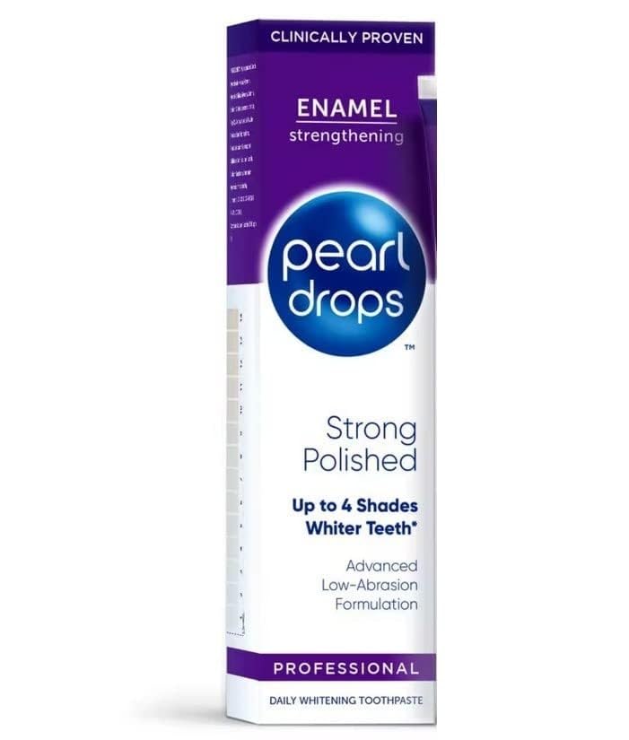 Pearl Drops Strong White Toothpaste, Polished Mint Flavour, Clinically Proven Whitening, Low Abrasion, Daily Use Formula, 75ml - Image 2
